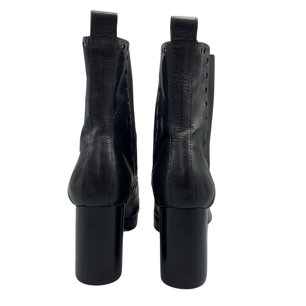 Orla Kiely Clarks Dixie Platform Boots US 9M Black Leather Dark Academia Witchy - Picture 6 of 12